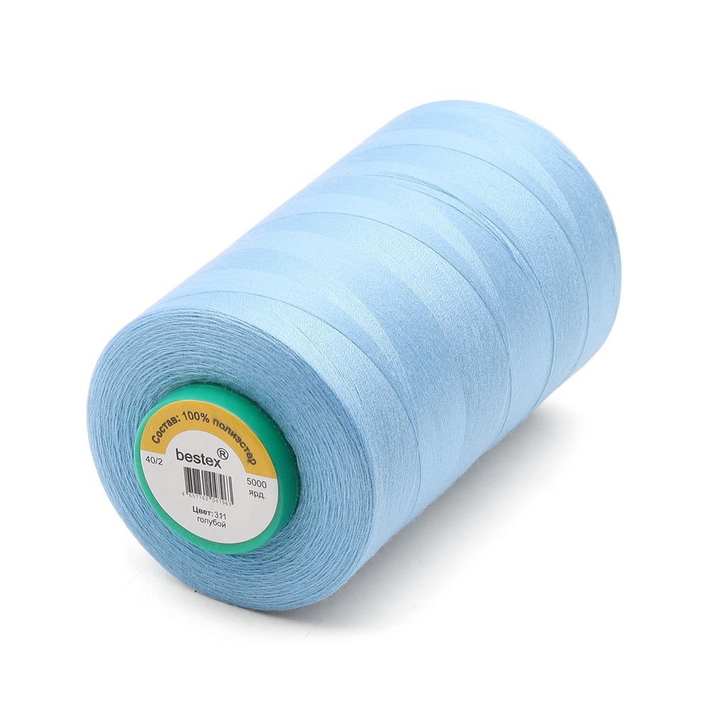 Нитки универсальные Bestex 40/2, 4570 м (5000 ярд) / 1 кат., 311 голубой
