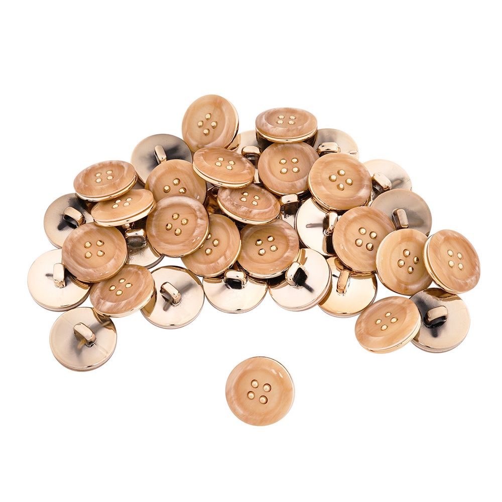 Пуговицы 4 прокола 26L=16 мм, пластик, col. C бежевый, 36 шт, CN2839