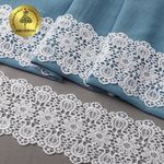 Кружево гипюр (плетёное) 80 мм / 13.71 метров, TBY.02584, цв.1 белый