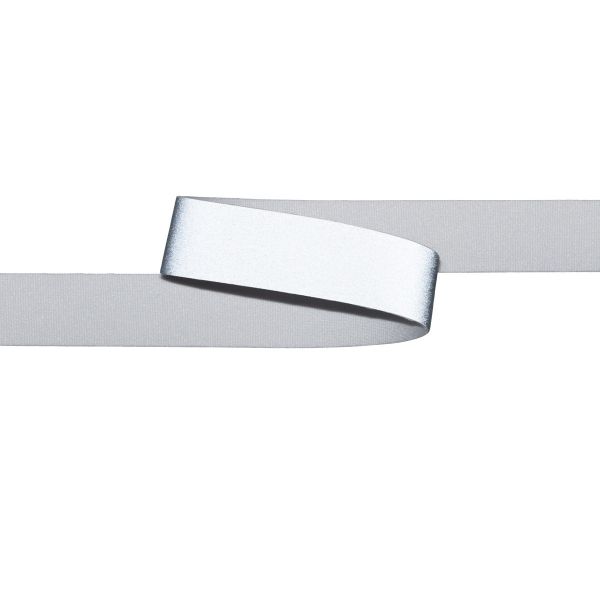 Лента светоотражающая (катафотная) эластичная [cpl:420], 10 мм / 25 метров, 92% п/э, 8% спандекс, серебро, Gamma JF9600