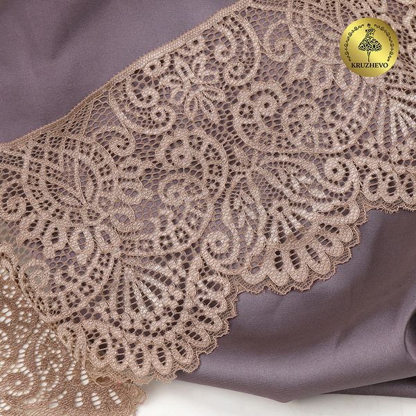 Кружево эластичное (стрейч) 110 мм / 25 метра, TBY.40992PP, цв.L30 кофе с молоком, Kruzhevo