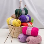 Пряжа Люблю вязать Фитнес 200 / уп.6 мот. по 50 г, 200 м, 860 коричневый