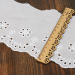 Кружево шитьё хлопок 120 мм / 13.71 метра, арт.2661C, цв.01 белый