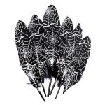 Перо декоративное обработанное Паутинка, 17-20см, 6 шт, XQ-660307