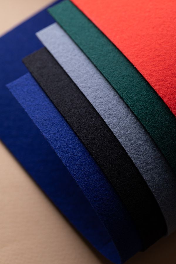 Фетр листовой жесткий 1.2 мм, 27х30 см, 5 шт, ассорти 3, Gamma FKS12-27/30