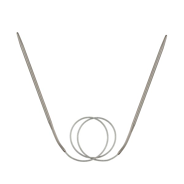 Спицы круговые металл ⌀4,0 мм, 60 см, с металлической леской, Gamma MKF