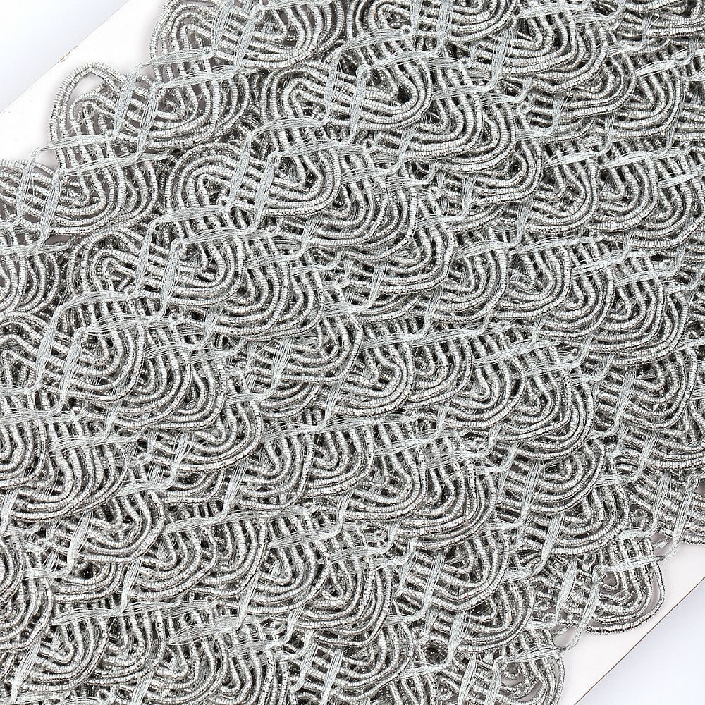 Тесьма отделочная 20 мм / 13.71 метров, TBY 901 цв.серебро