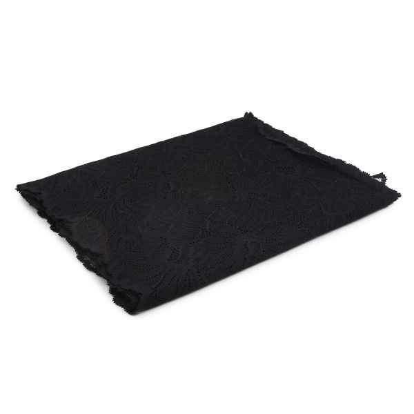 Кружево бельевое эластичное 240 мм / 3.4 метра, цвет черный