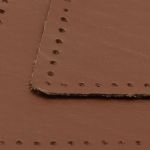 Заплатки пришивные из кожи, ромб 8х11,2см с перфорацией, 2 шт, 100% кожа, 02 светло-коричневый, 9125