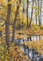 Алмазная (кристальная) мозаика Фрея, Осенний пейзаж, 54х38,5 см