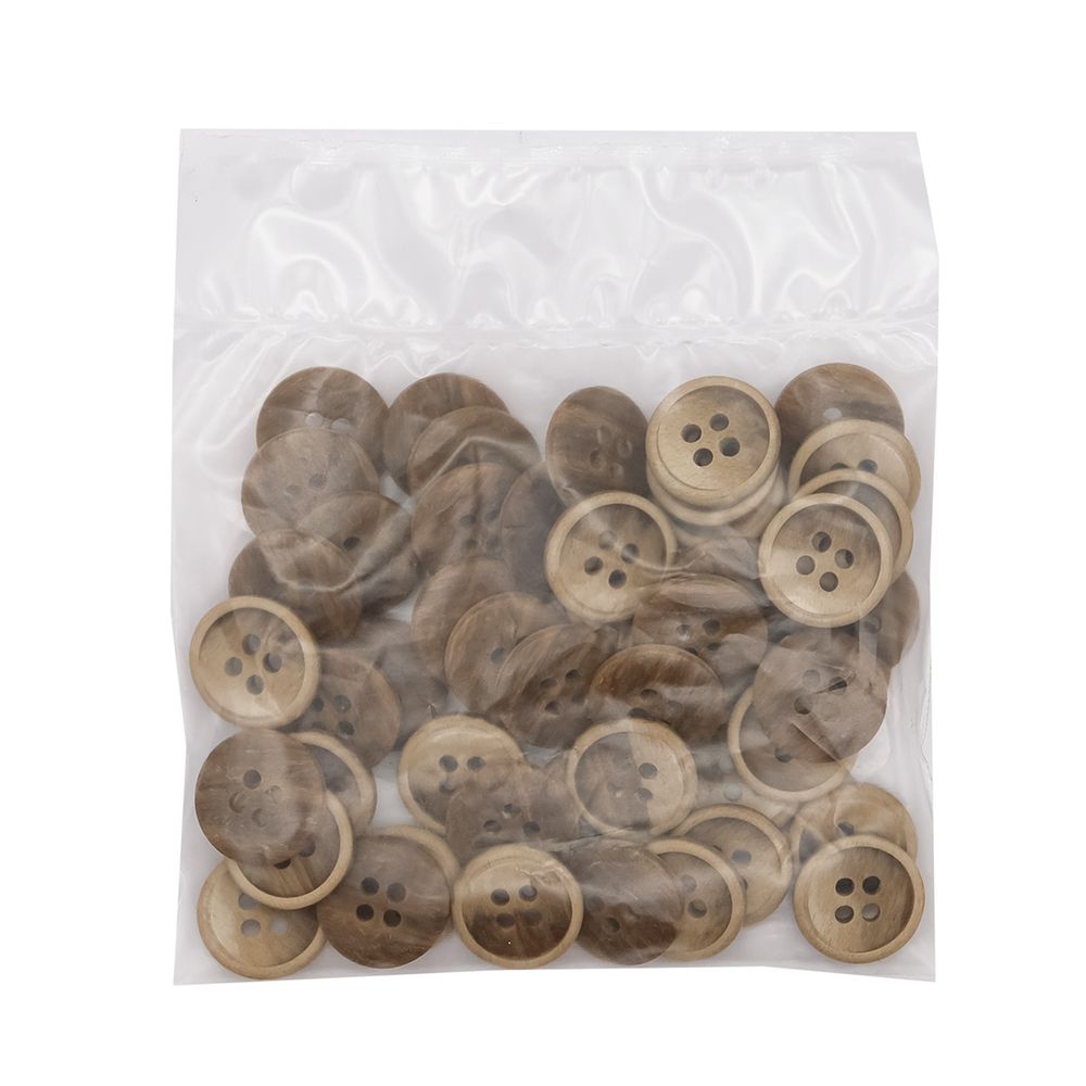 Пуговицы 4 прокола мужская костюмные 391387/4 24 (3904 св.коричневый), 50 шт