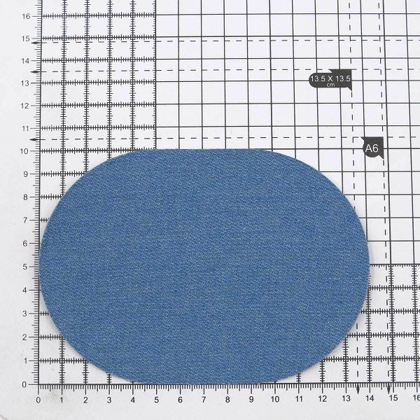 Термозаплатка, джинс, 100x140мм (голубой (blue1)), AZ07, 2 шт