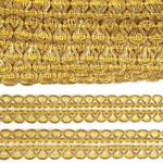 Тесьма отделочная 32 мм, 7728 цв.золото уп.13.71м