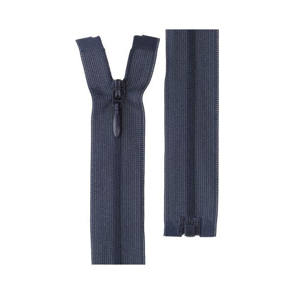 Молния спираль потайная плательная Т3 (3 мм) 1 зам., разъем., 60 см, 318 т.синий, G103L Gamma, 10 шт