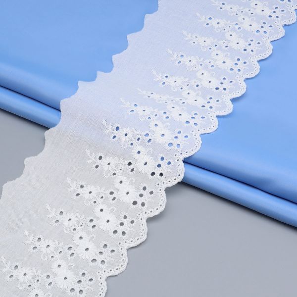 Кружево шитьё 117 мм / 14.63 метра, неотбеленный, QYC-046