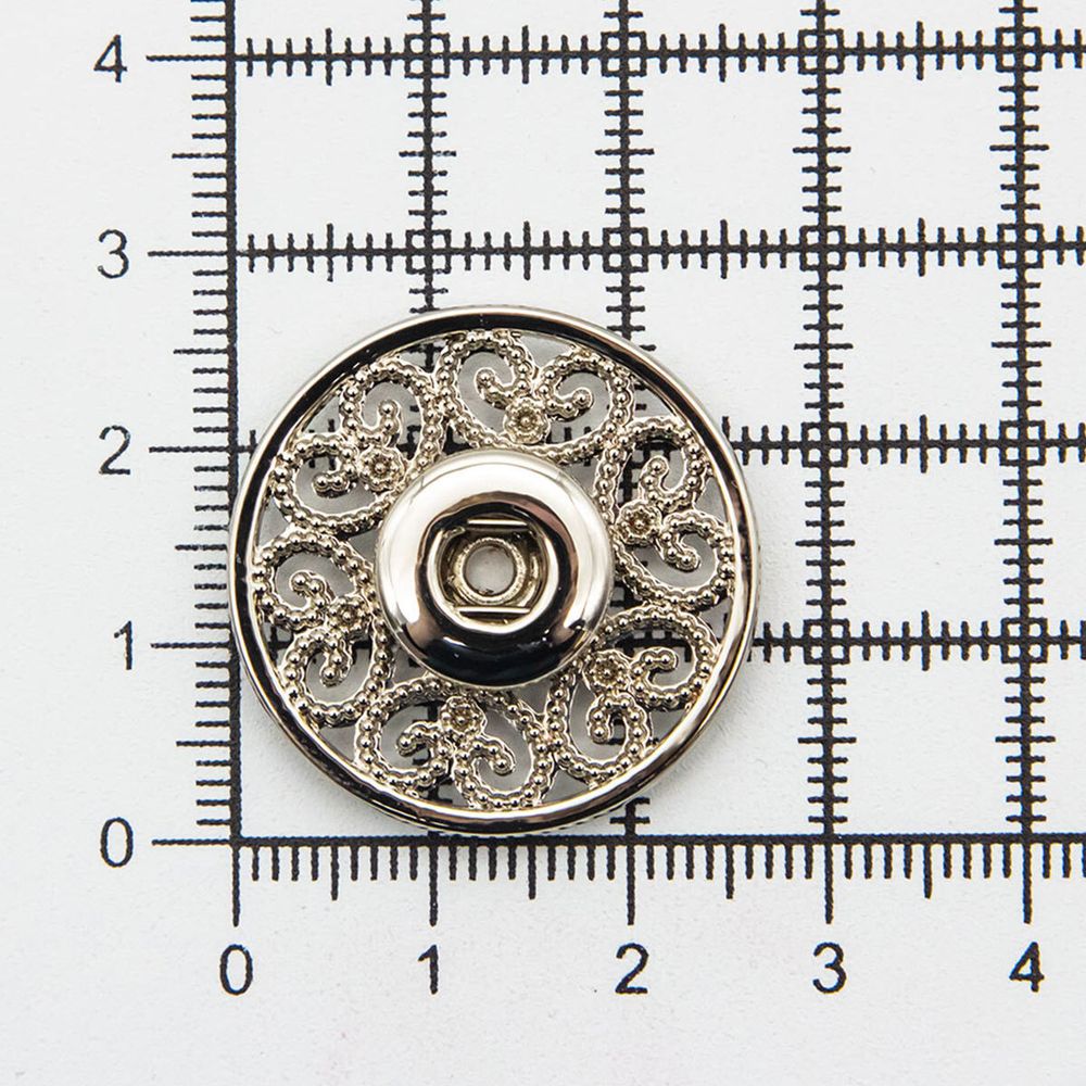 Кнопка пришивная металл ⌀27.0 мм, металл, S, уп.10 шт
