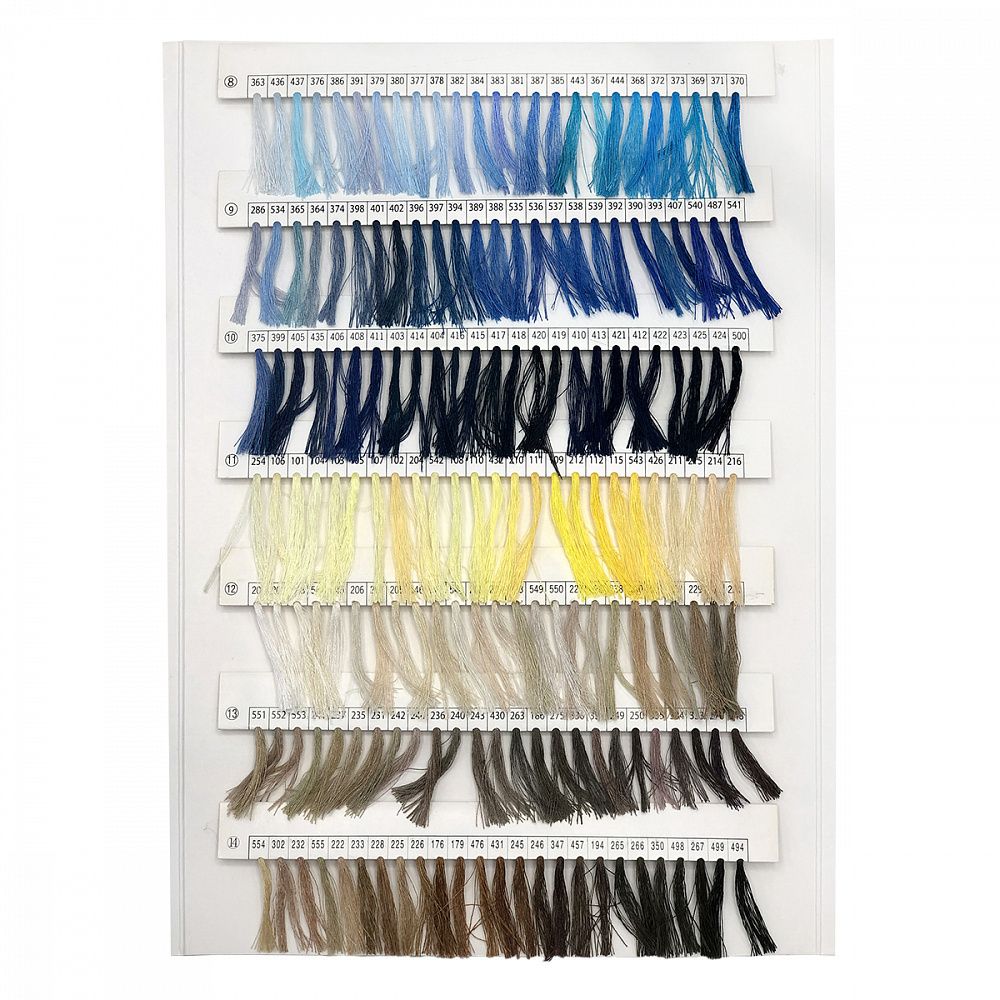 _01_ Карта цветов ниток: Нитки Dor Tak швейные универсальные