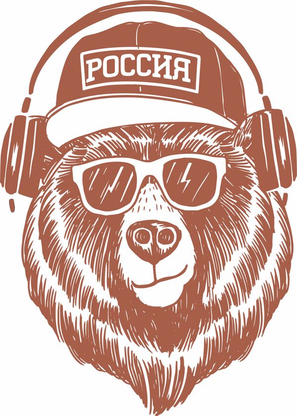 Термоаппликация Термотрансфер M №05, 1 шт, M-514 Медведь 14х10 см, Gamma