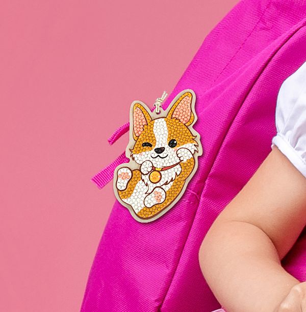 Алмазная (кристальная) мозаика Фрея ALVP-028, подвеска Собачка, 9.5х10 см