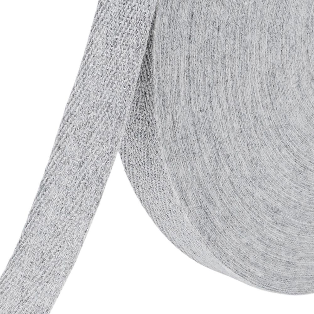 Тесьма (лента) киперная (100 х/б) 20 мм / 45.72 метра, 18 серый меланж, 6190-2026