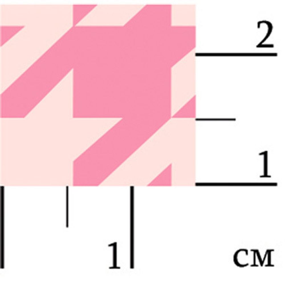 Ткань для пэчворка Peppy Бабушкин сундучок, рулон 112 см / 5 метров, БС-25 гусиная лапка я.розовый, Peppy