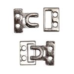 Крючки пришивные декоративные 15х10 мм, чер.никель, 20 шт