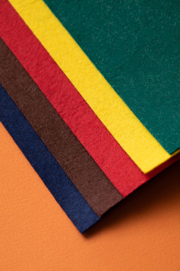 Фетр листовой жесткий 1.0 мм, 20х30 см, 5 шт, ассорти 1, Blitz FKH10-20/30