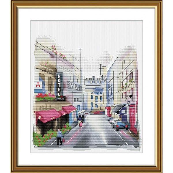 Набор для вышивания нитками Нова Слобода, Лето в городе 28х33 см