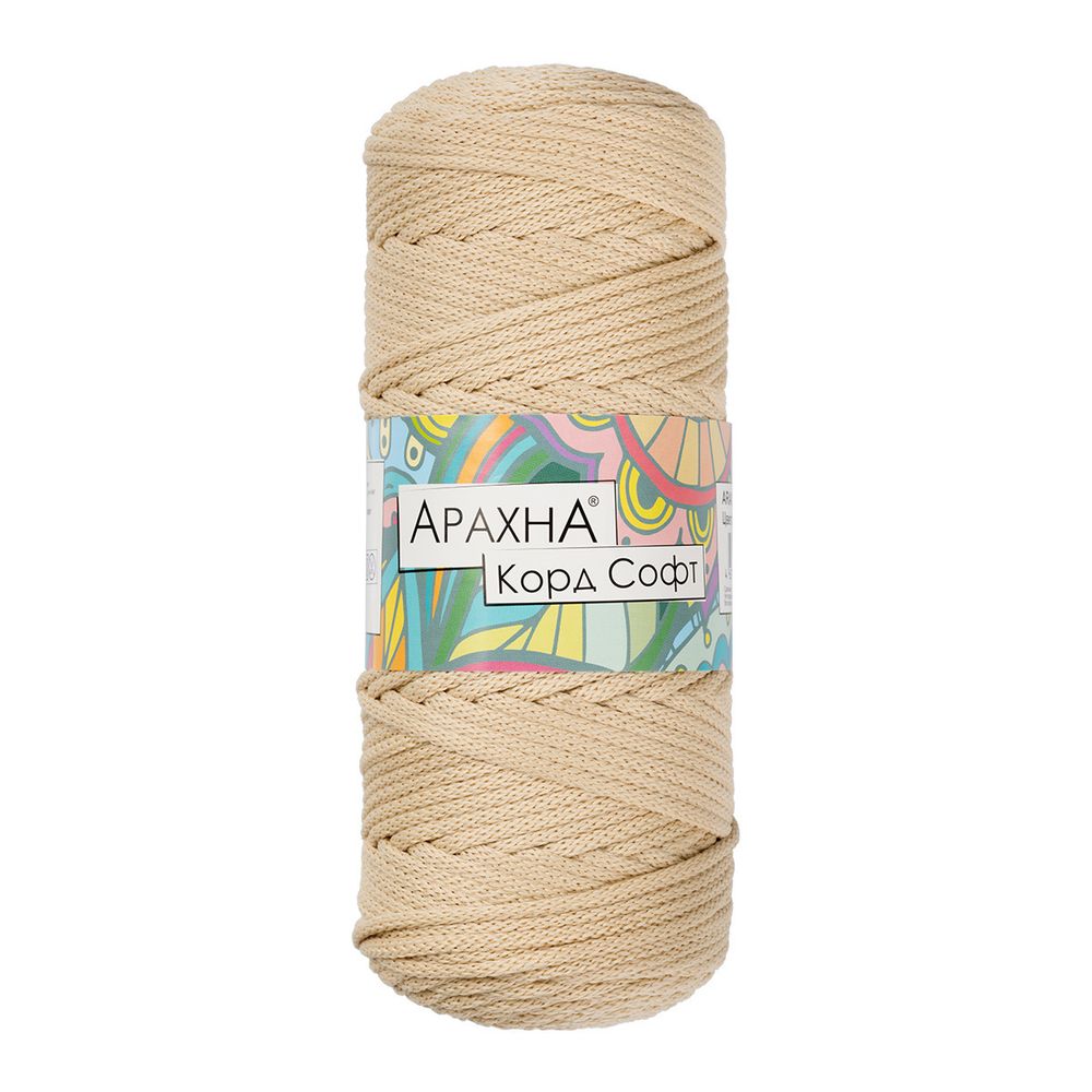 Пряжа Arachna Cord Soft / уп.3 мот. по 260г, 100м, 227 кремовый