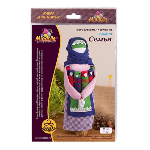 Набор для шитья игрушки Семья 30 см, Miadolla OB-0139