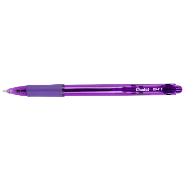Ручка шариковая автоматическая Fine Line 0.3 мм, 12 шт, BK417-V, Pentel