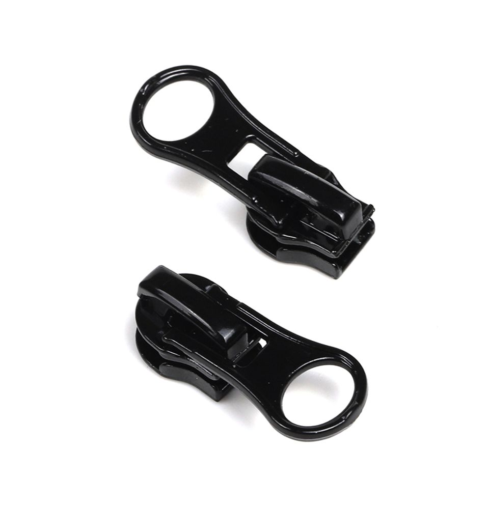 Слайдер (замок) для молнии спираль Т5 (5 мм), автомат, цв.F322 черный груша, уп.1000 шт