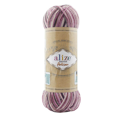 Пряжа Alize (Ализе) Superwash Artisan / уп.5 мот. по 100 г, 420 м, 9011 секционный