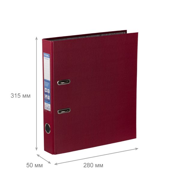 Регистратор PVC 50 мм, 10 шт, Classic A4 арочный механизм, вишневый 251892, Expert Complete