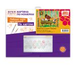 Картина по номерам Фрея, Союзмультфильм. Винни-Пух в гостях у Кролика, на картоне, 40х30 см