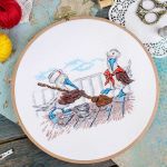 Набор для вышивания нитками МП Студия, Наводим чистоту 12х17см