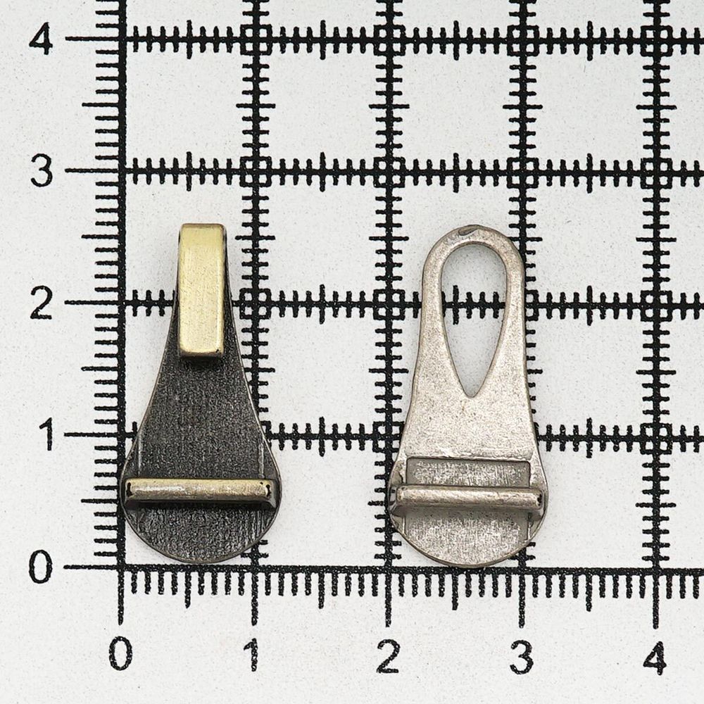 Крючки пришивные декоративные 12.3х47.6 мм, тертая бронза, 10 шт