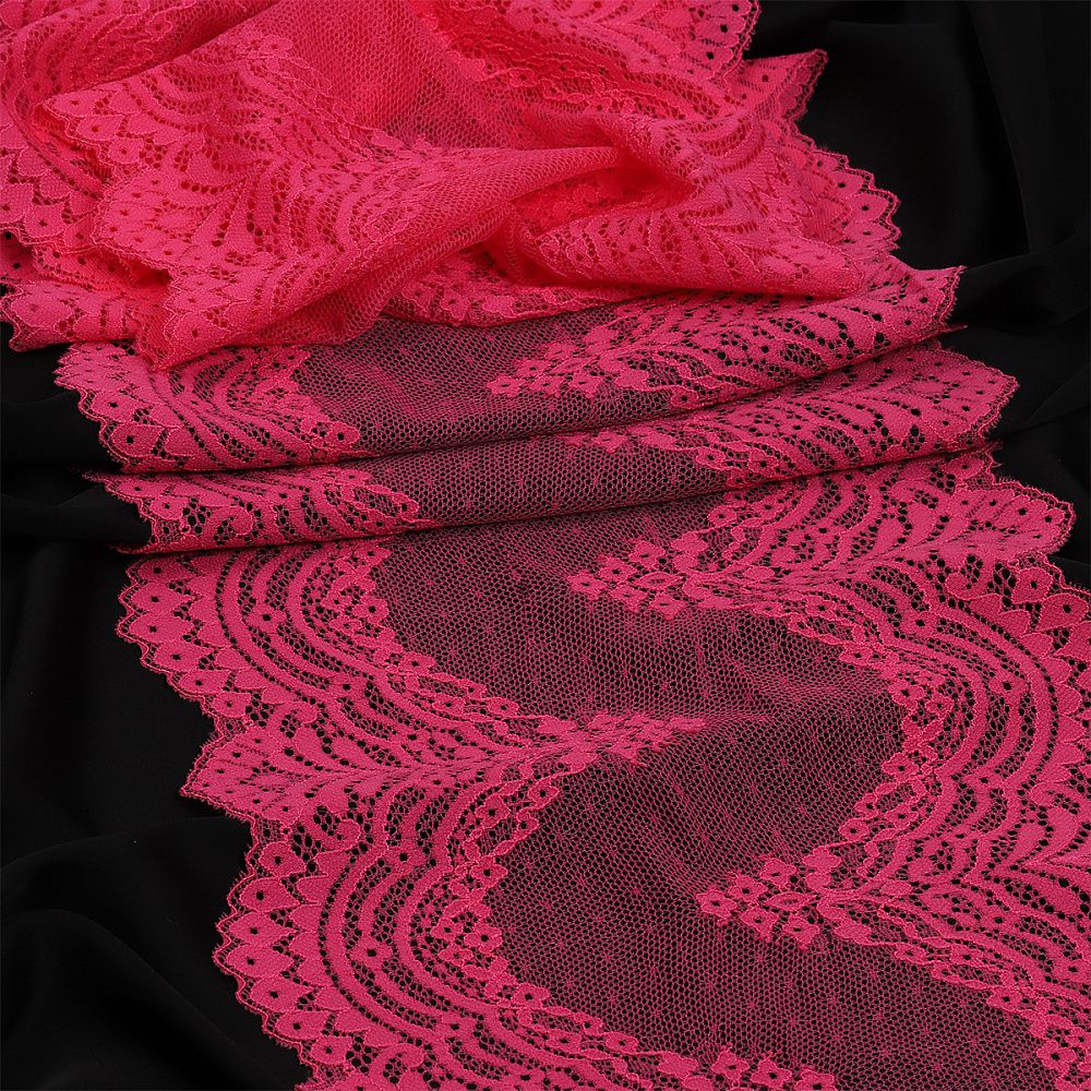 Кружево бельевое эластичное 230 мм / 3 м, 8036 цв.F144 розовый, Kruzhevo