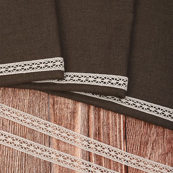 Кружево вязаное (тесьма) 15 мм / 10 метров, цв.льняной, Kruzhevo