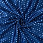 Ткань блузочная Poly satin 75 г/м², 200х145 см, 17 синий/ белый, Gamma PSS-002