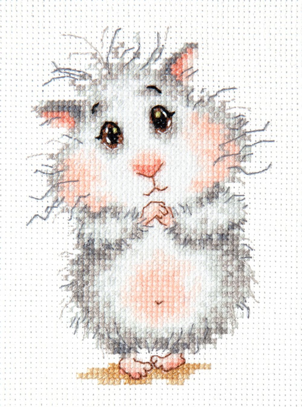 Набор для вышивания нитками Чудесная игла, Купи хомячка!, 9х13 см