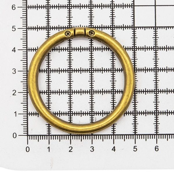 Кольцо разъемное металл на винтах 40 мм (50 мм внешн.), латунь, 4 шт, BIG