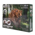 Пазл объемный 3D, 77 элементов, Серия Животные, Бурый медведь, Rezark ANM-03