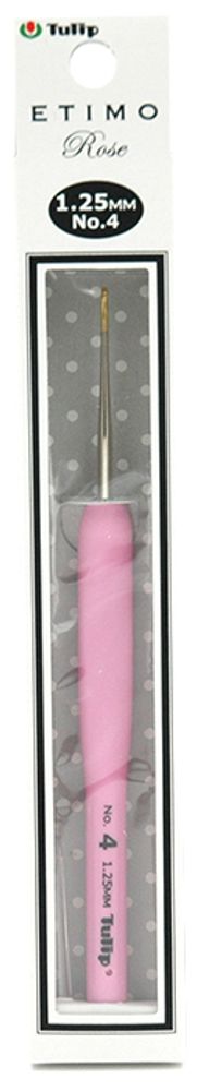 Крючок для вязания с ручкой Tulip Etimo Rose 1,25мм, TEL-04e /TOS/