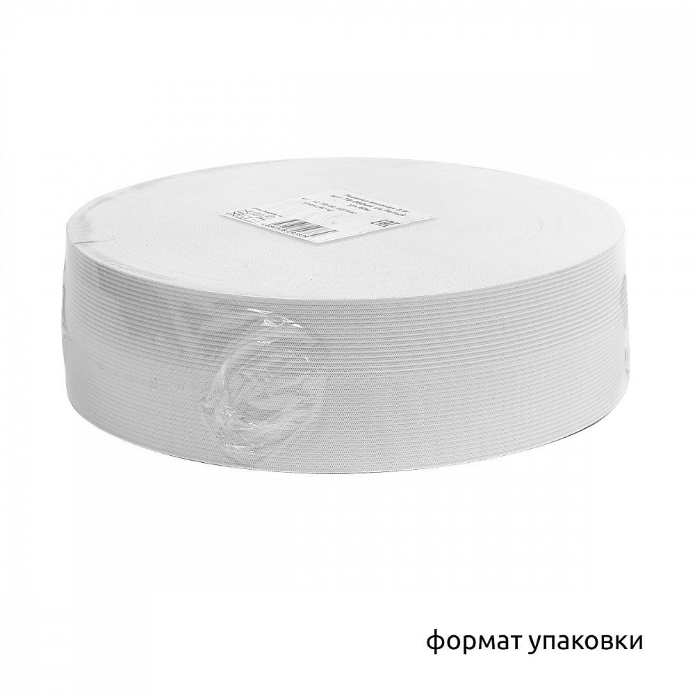 Резинка вязаная 60.0 мм / 40 метров, стандартная 3.9 г/п.м., белый