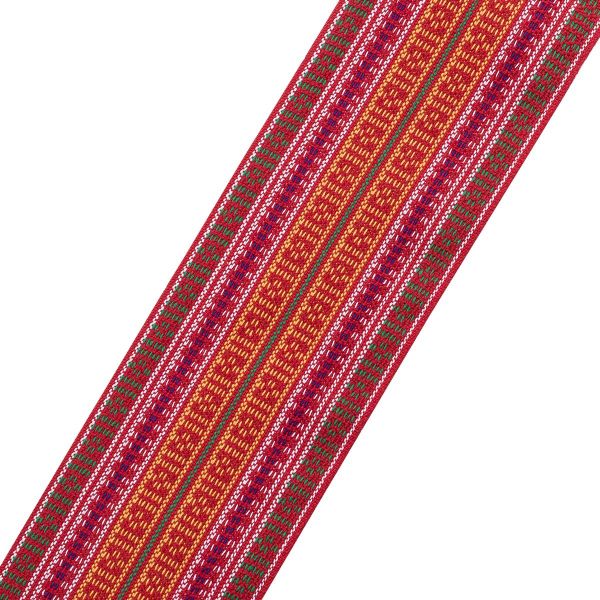 Лента для поясов 120 мм / 15 метров, рис 9857, красн/бел/зел/син/желт, С3882Г17