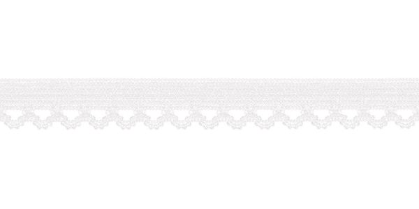 Резинка бельевая (ажурная) 10.0 мм / 25 метров, 001 белый-5, Torioni GET-069PT
