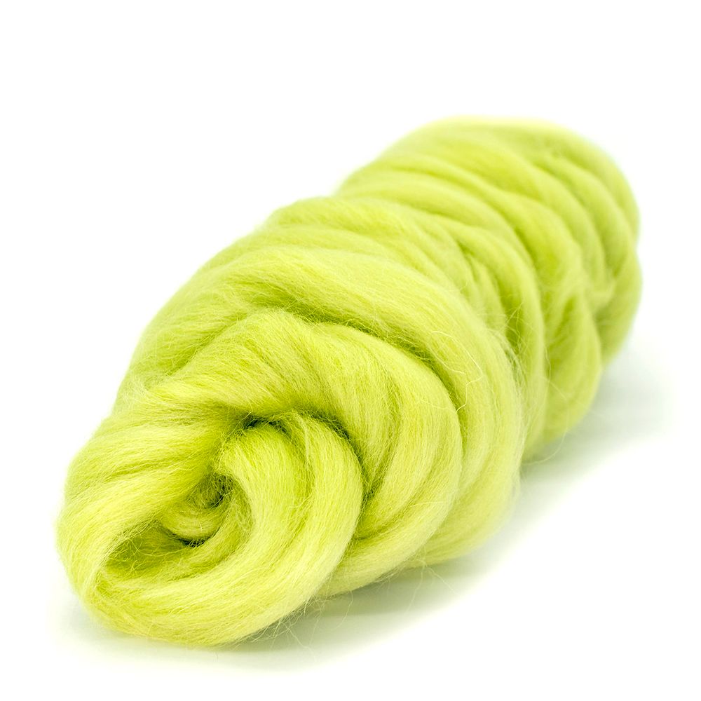 Шерсть для валяния Камтекс Лента для валяния п/тонкая 1х50 г, (25-28 мкр), 2.1 м, 026 салат