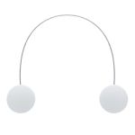 Магнитные клипсы с тросом (30см) d45, однотонные, гладкие (45 белый матовый), 1 шт