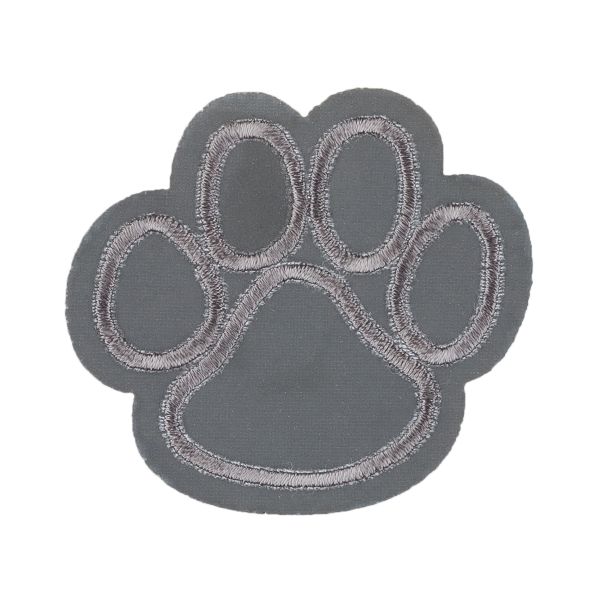 Термоаппликация L №30/5, 5 шт, L095 лапа светоотраж. 4.7х5 см, Gamma